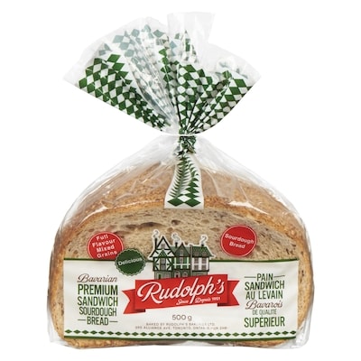 Rudolphs Bavarian Premium Sandwich Bread 500 g, $0.80/100g