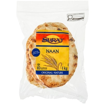 Suraj Pain naan nature, paquet de 10 10 ea, 0,50 $/1ch
