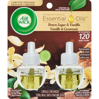 Air Wick Plug-in Air Freshener, Scented Oil Refills, Vanilla Passion, 2 Refills 2x20.0 ml, $25.00/100ml
