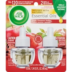 Plug-in Air Freshener, Scented Oil Refills, Apple Cinnamon Medley, 2 Refills