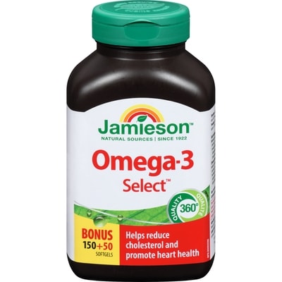 Jamieson Omega-3 Select Softgels, 1,000 mg 200 ea, $0.07/1ea