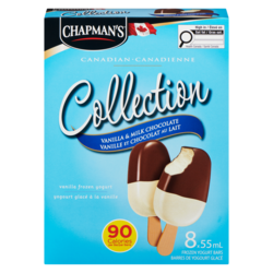 Chapmans Canadian Collection Vanilla & Milk Chocolate Frozen Yogurt Bar 8x55.0 ml, $0.91/100ml