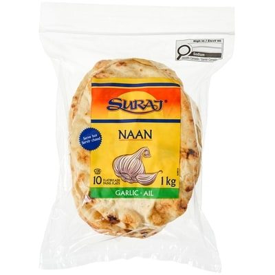 Suraj Naan Garlic Flatbreads 10 ea