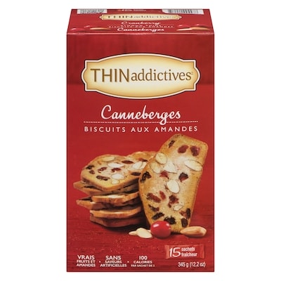 null Biscuits aux amandes et canneberges casher 345 g, 2,90 $/100g