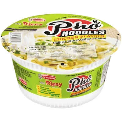 Oh Ricey Bol de nouilles tonkinoises instantanées au poulet 70 g, 2,14 $/100g