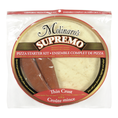 Molinaro’s Ensemble complet de pizza croûte mince 620 g, 0,36 $/100g