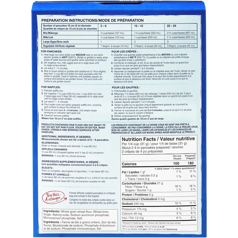 Whole Grain Pancake and Waffle Mix