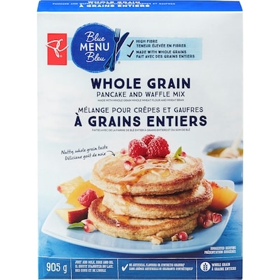 PC Menu Bleu Mélange pour crêpes et gaufres à grains entiers 905 g, 0,41 $/100g