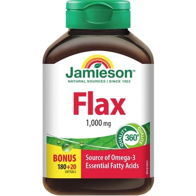 Jamieson Flax 1,000 mg 200 ea, $0.06/1ea