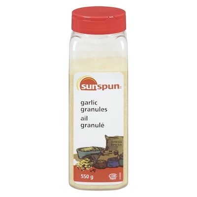 Sunspun Ail granulé 550 g, 1,20 $/100g