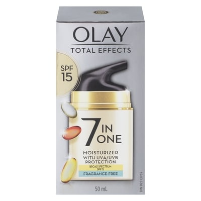 Olay Total Effects Anti-Aging Moisturizer With Sunscreen 50 ml, $55.58/100ml