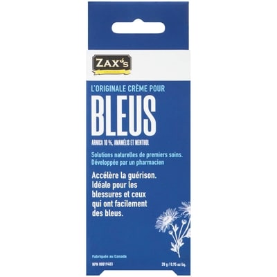 Zax’s Original Crème pour ecchymoses 28 g, 71,39 $/100g
