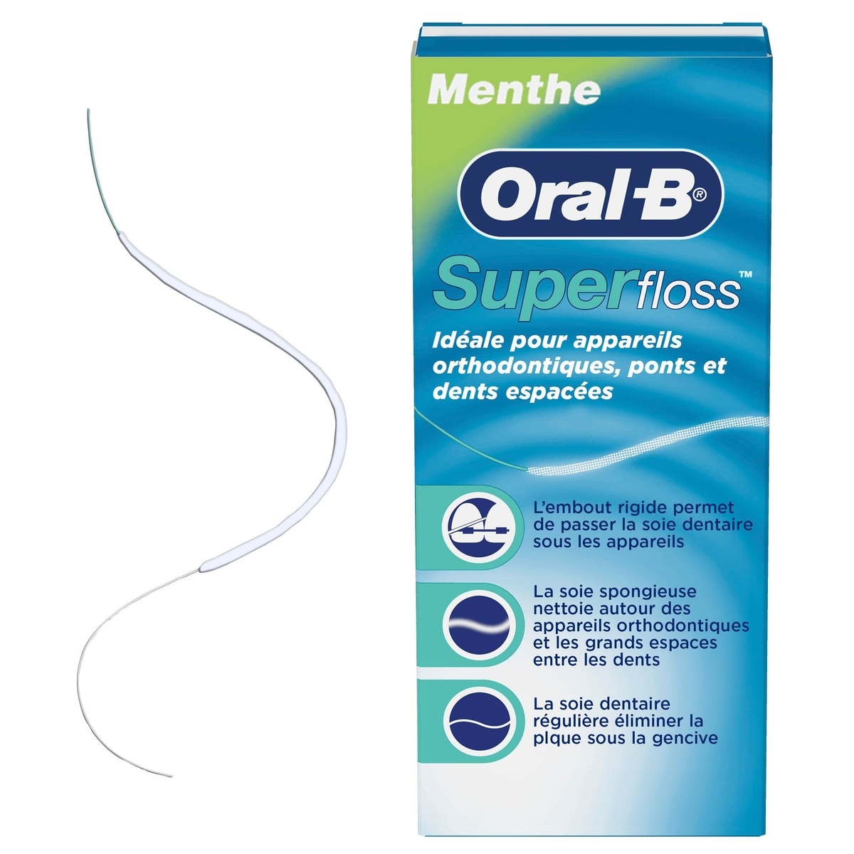 Oral-B Soie dentaire Super, menthe 50 ea, 0,11 $/1ch