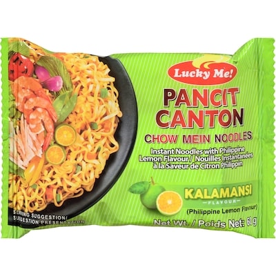 Lucky Me! Pancit Canton Chow Mein Noodles Philippine Lemon Flavour 60 g, $2.15/100g