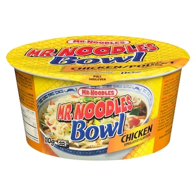 Mr Noodles Noodles in a Bowl, Chicken 110 g, $2.08/100g