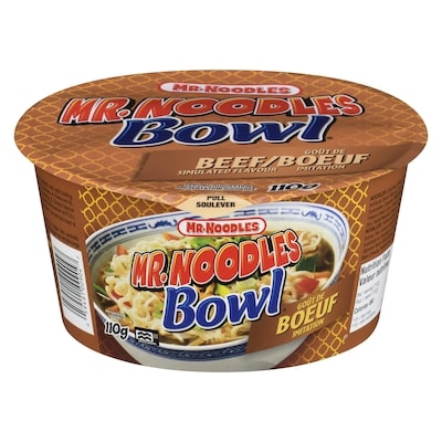 Mr Noodles Mr Noodles Bowl Boeuf 110 g, 2,08 $/100g