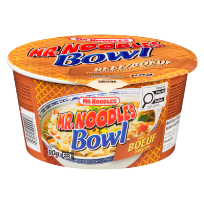 Mr Noodles Mr Noodles Bowl Boeuf 110 g, 2,08 $/100g