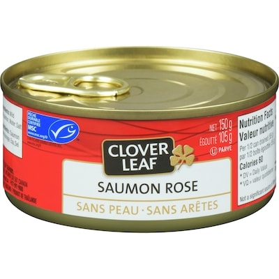 Clover Leaf Saumon Rose 150 g, 3,00 $/100g