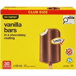 Sans Nom Barres de lait glacé à la vanille 30x60.0 ml, 0,64 $/100ml