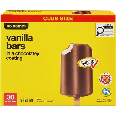 Sans Nom Barres de lait glacé à la vanille 30x60.0 ml, 0,64 $/100ml