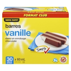 Sans Nom Barres de lait glacé à la vanille 30x60.0 ml, 0,56 $/100ml