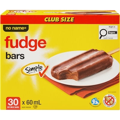 Barres de lait glacé au fudge, format club