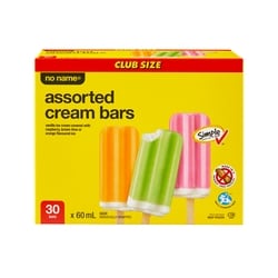 No Name Assorted Cream Bars Club Size 30x60.0 ml, $0.56/100ml