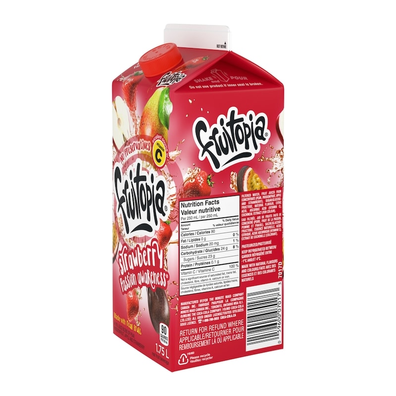 Fruit Juice Strawberry Passion Awareness Gable top