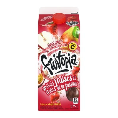 Fruitopia Fruit Juice Sensibilisation à la passion des fraises Gable top 1.75 l, 0,27 $/100ml