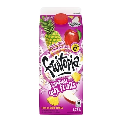 Fruitopia Fruit Juice Intégration des fruits Gable top 1.75 l, 0,26 $/100ml