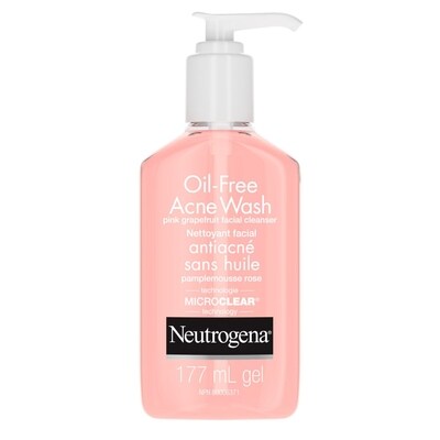 Neutrogena Nettoyant facial antiacné sans huile pamplemousse rose, 177 ml, 7,34 $/100ml