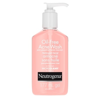 Neutrogena Nettoyant facial antiacné sans huile pamplemousse rose, 177 ml, 7,06 $/100ml