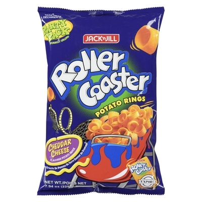 Jack n' Jill Jack'N Jill Roller Coaster Potato Rings, Cheddar 225 g, $1.55/100g