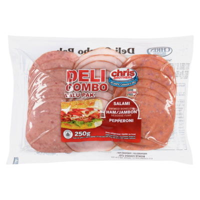 Chris Brothers Combo charcuterie, emballage économique 250 g, 2,52 $/100g
