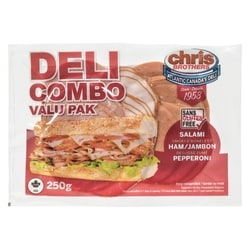 Chris Brothers Combo charcuterie, emballage économique 250 g, 2,52 $/100g