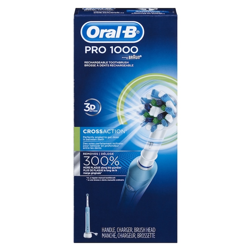PRO 1000 White Rechargeable Toothbrush
