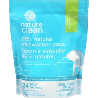 Nature Clean Dishwasher Pacs  432 g, $2.20/100g