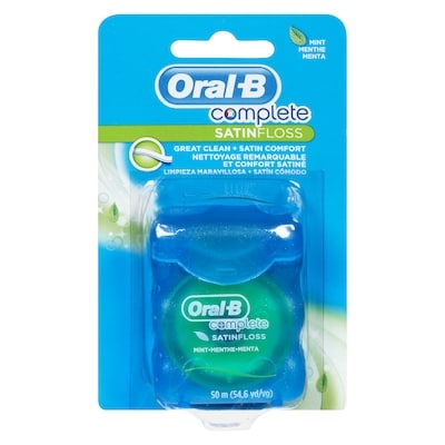 Oral-B Complete, Soie dentaire SatinFloss, menthe, 50m 1 ea