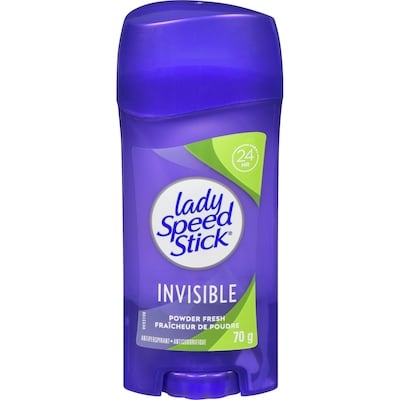 Lady Speedstick Lady Speed Stick Invisible Antisudorifique Fraîcheur de Poudre 70 g, 5,00 $/100g