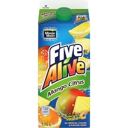 Five Alive Mango Citrus Juice 1.75 l, $0.25/100ml