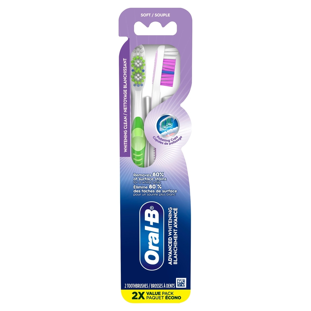 Oral B Complete Advantage 3D White Vivid Toothbrush, Soft Twin Pack 2 ea, $5.00/1ea