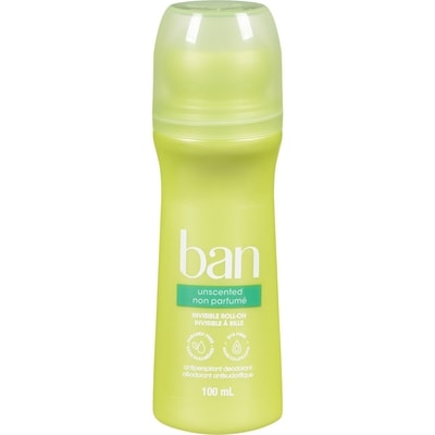 Bannissement Antisudorifique non parfumé Ban 100 ml, 6,49 $/100ml