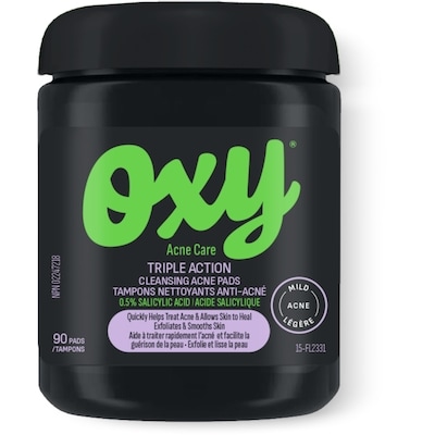 Oxy Tampons nettoyants triple action contre l'acné 90 ea, 0,11 $/1ch