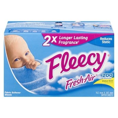 Fleecy Fabric Softener Dryer Sheets, Fresh Air 200 ea, $0.07/1ea
