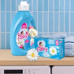 Fleecy Dryer Sheets, Fabric Softener, Fresh Air Scent, 200 Sheets
