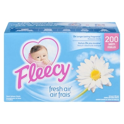 Fleecy Feuilles Pour Sécheuse, Air Frais 200 ea, 0,07 $/1ch