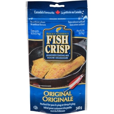 Fish Crisp Rocky Madsen Panure Assaisonnée Originale, Croustillant De Poisson 340 g, 1,61 $/100g
