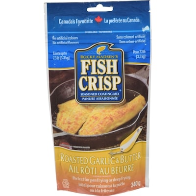 Fish Crisp Panure assaisonnement Fish Crisp ail rôti et beurre 340 g, 1,76 $/100g