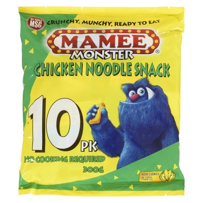 Mamee Monster Noodle Snack, Chicken 300 g, $1.10/100g