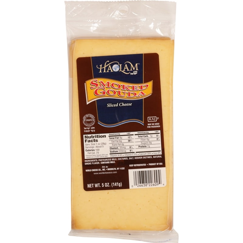 Kosher Smoked Gouda, Slice